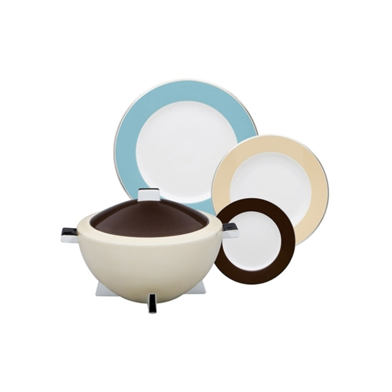 Chocolate; Dinner Set of 12; 66 Pieces