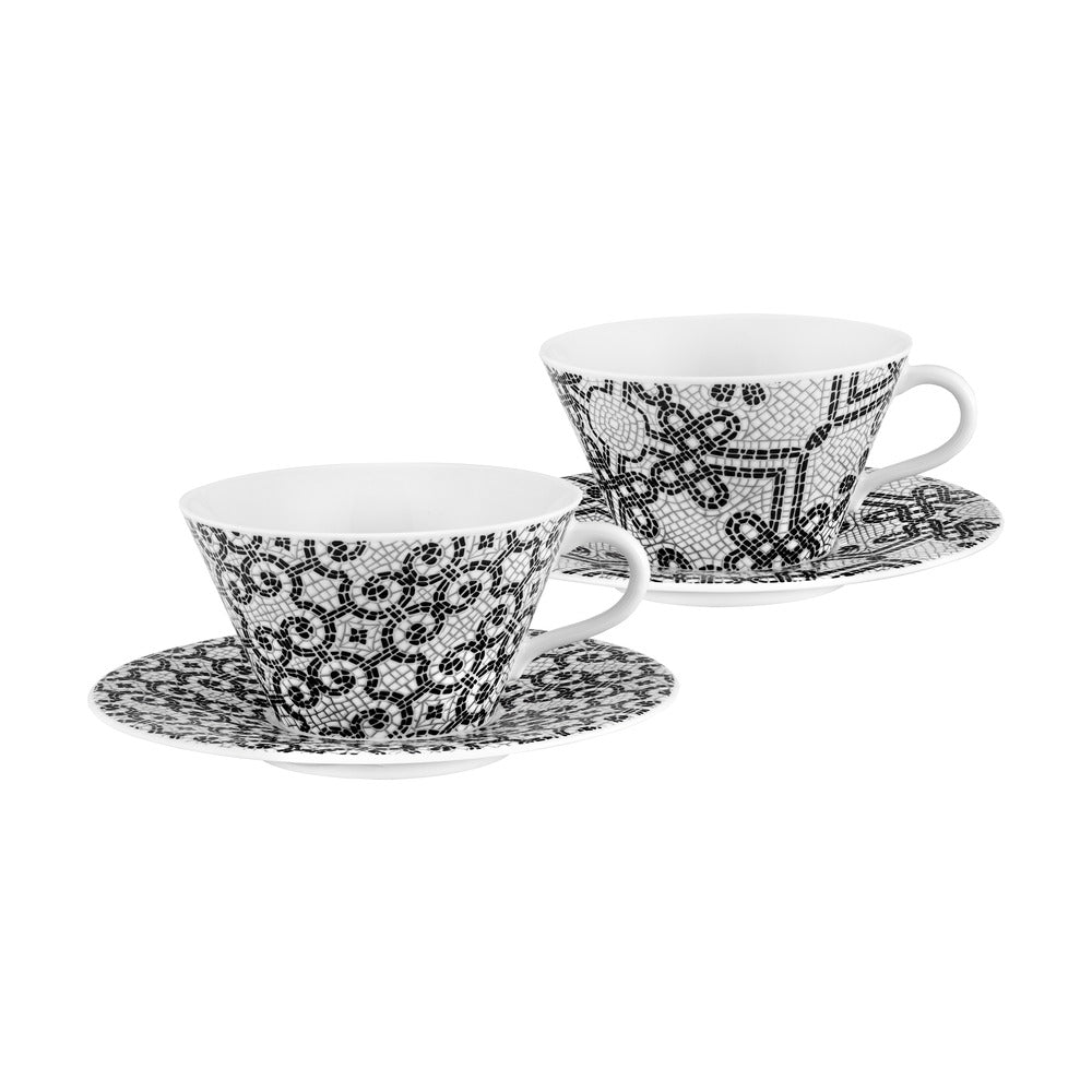 Calcada Portuguesa; Mix 2 Tea Cup & Saucer