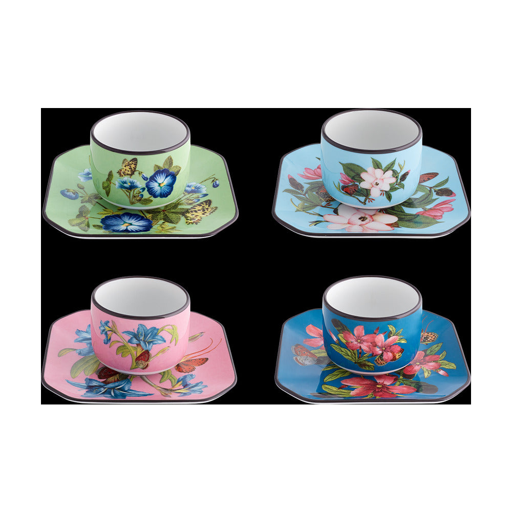 Fete Vos Jeux; Mix 4 Coffee Cup & Saucer