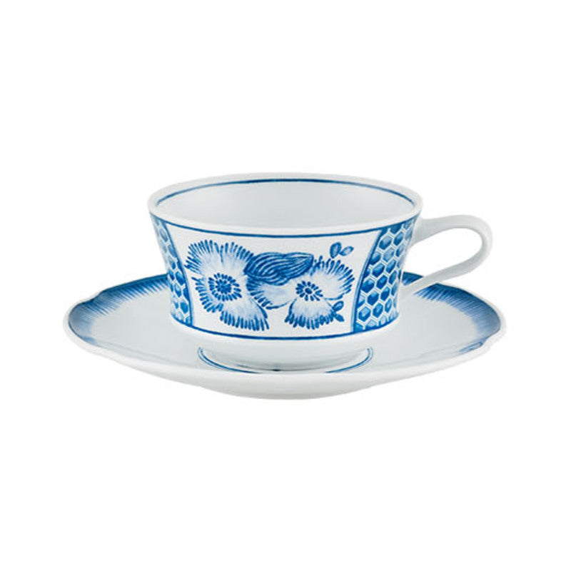 Coralina Blue; Tea Cup & Saucer