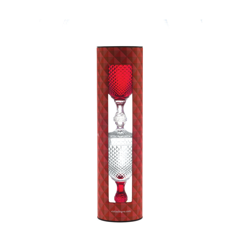 Bicos Bicolor; Water Goblet; 170mm - 280ml - Red - Gift Box; Pack of 2