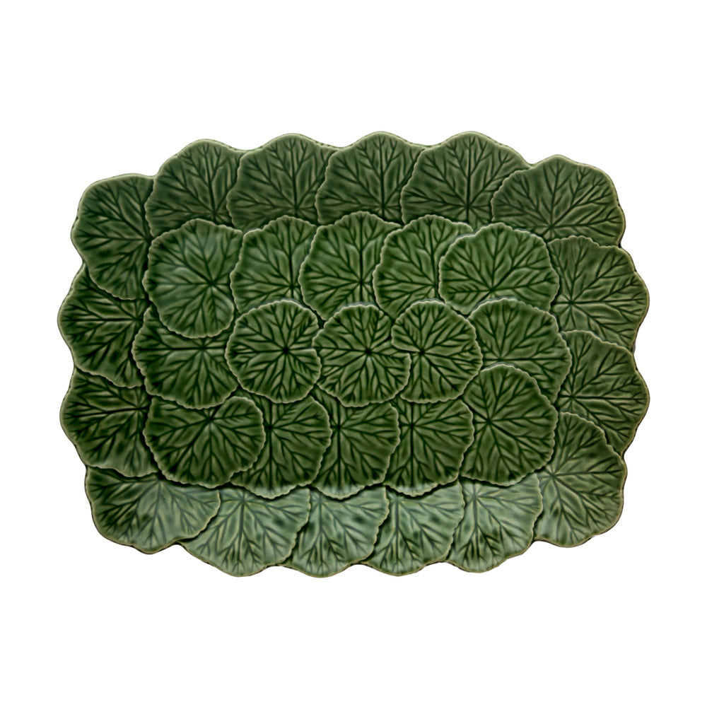 Geranium; Platter; Relief - 39 - Green