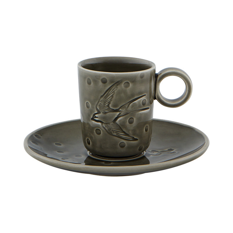 Parody; Coffee Cup & Saucer; Gray