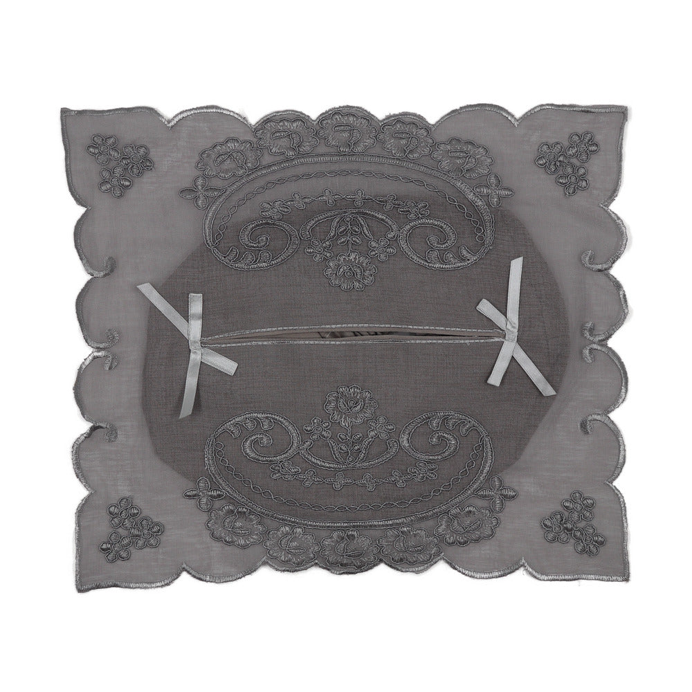Rolande; Tissue Box Cover; 28x34cm, Dentelle Gray