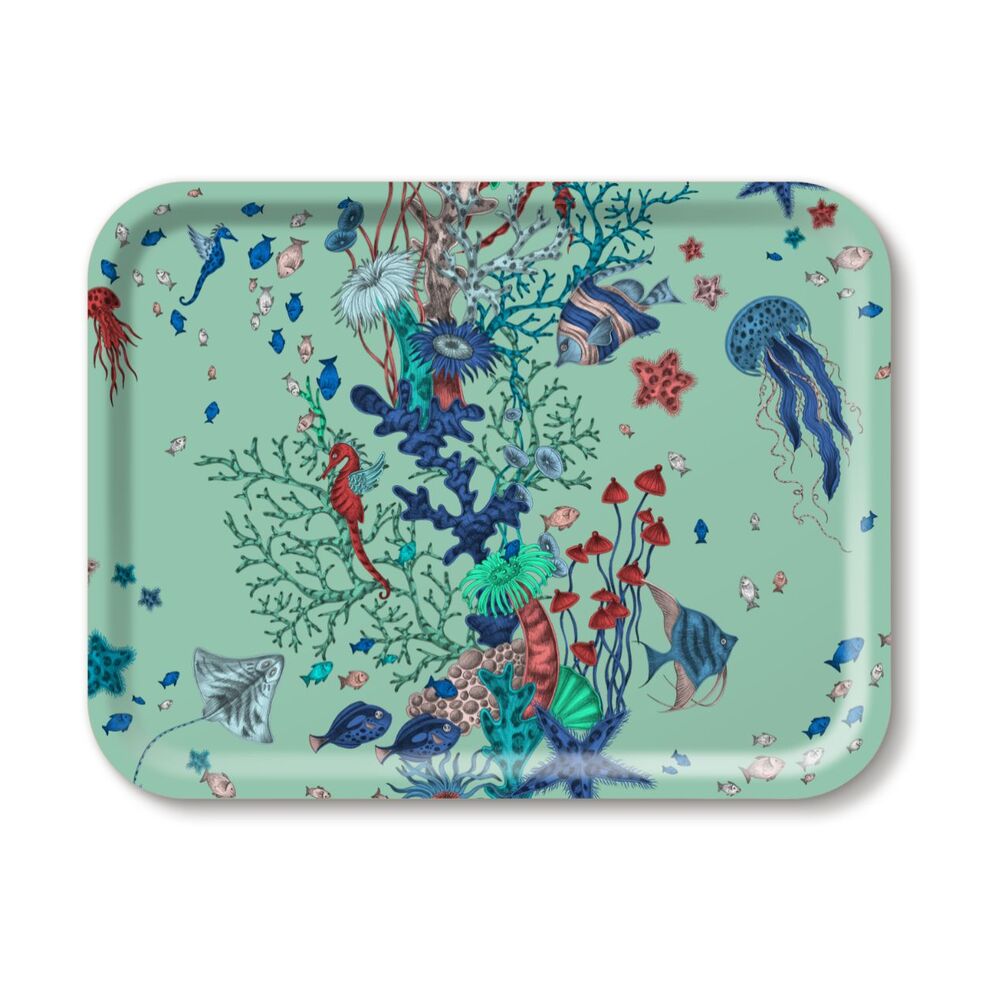 Sea Forest Aqua; Serving Tray; 43x33cm