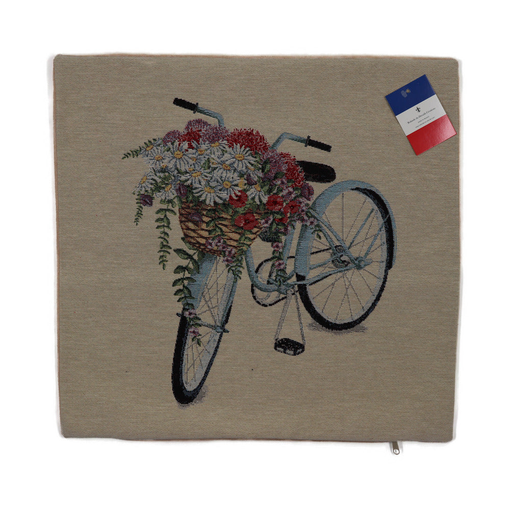 Rolande; Cushion Cover; 44x44cm, Bicycle Flowers