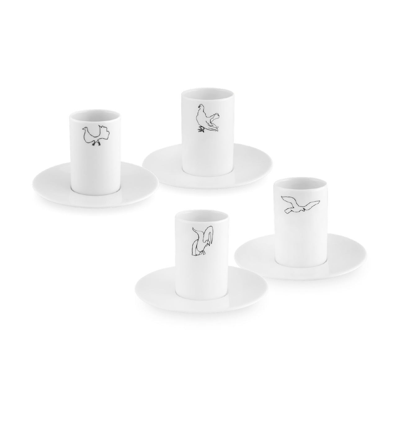 Bestiário Incompleto; Mix 4 Coffee Cup & Saucer
