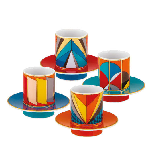 Futurismo; Mix 4 Coffee Cup & Saucer