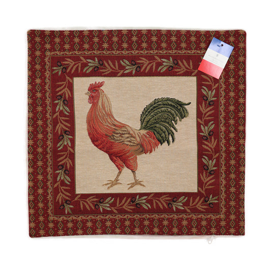 Rolande; Cushion Cover; 45x45cm, Rooster, Red