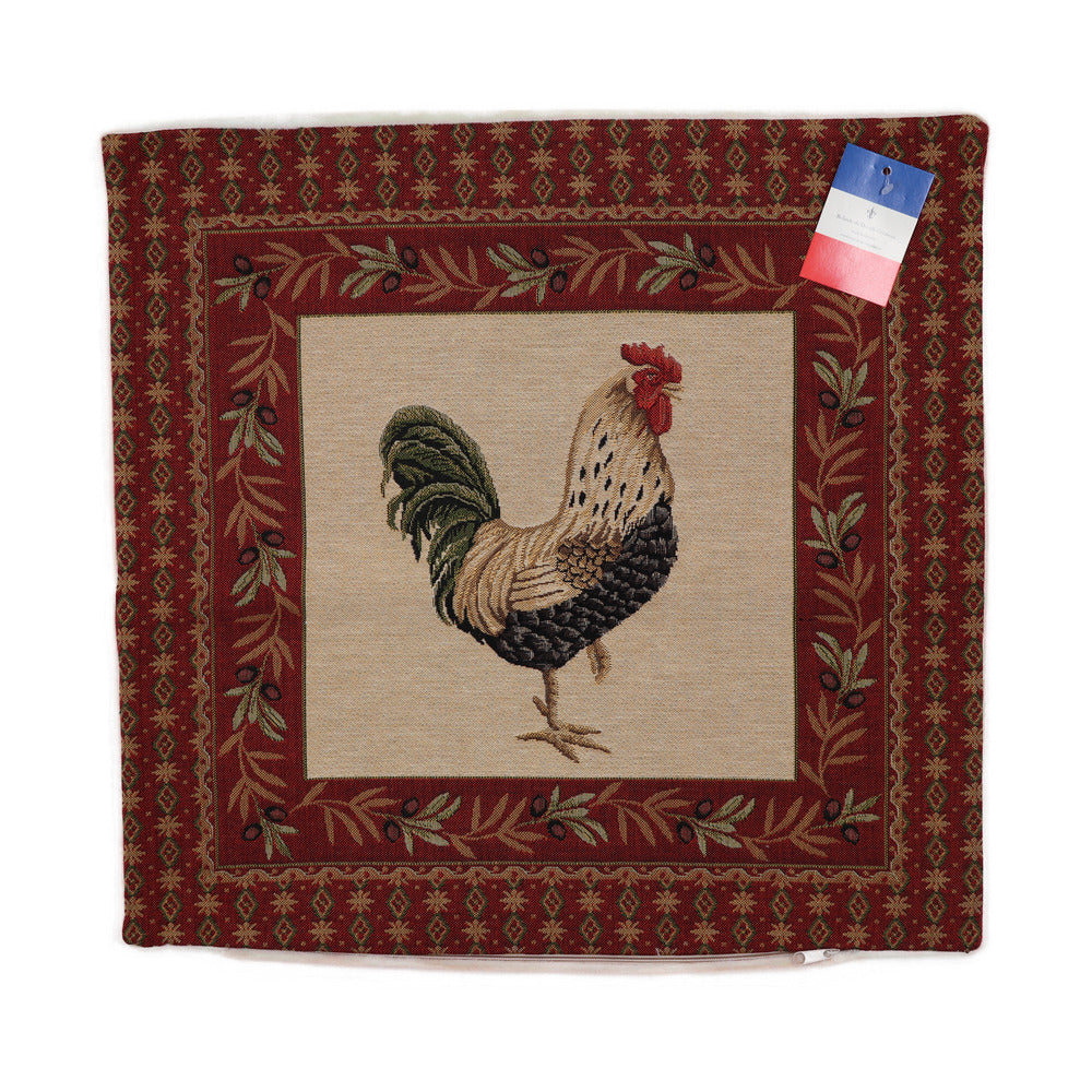 Rolande; Cushion Cover; 45x45cm, Rooster, White