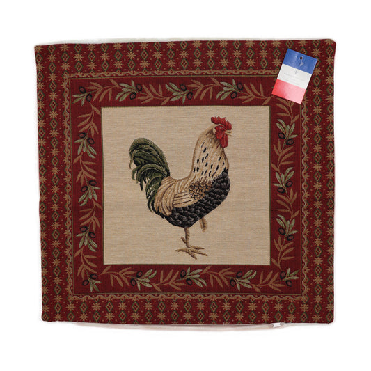 Rolande; Cushion Cover; 45x45cm, Rooster, White