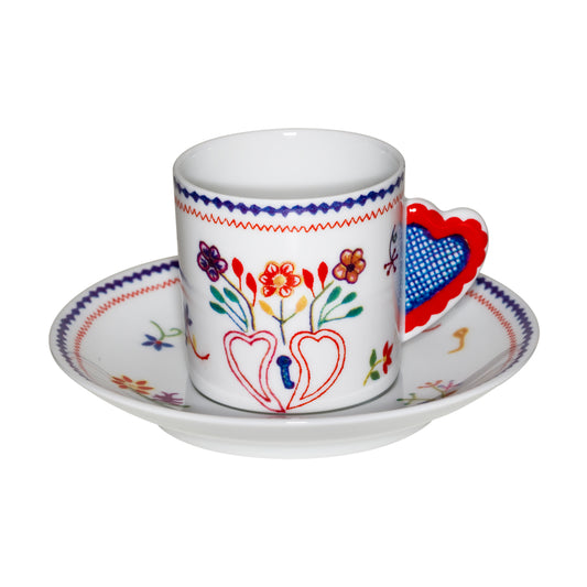 Vila Verde; Coffee Cup & Saucer; 3 Flowers