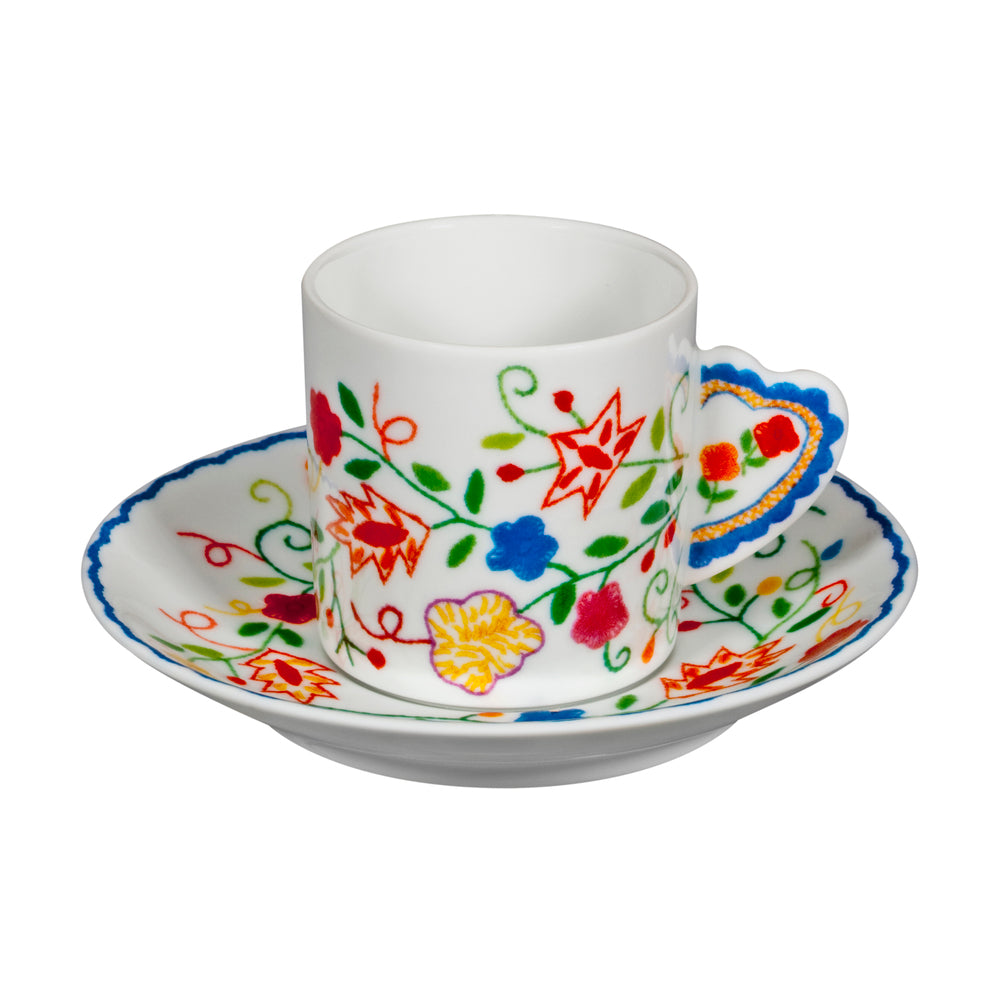 Vila Verde; Coffee Cup & Saucer; Plant Blue