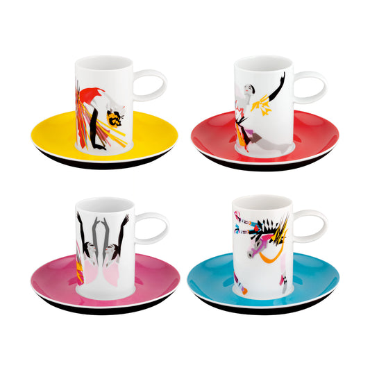 Tchaikovsky; Mix 4 Coffee Cup & Saucer