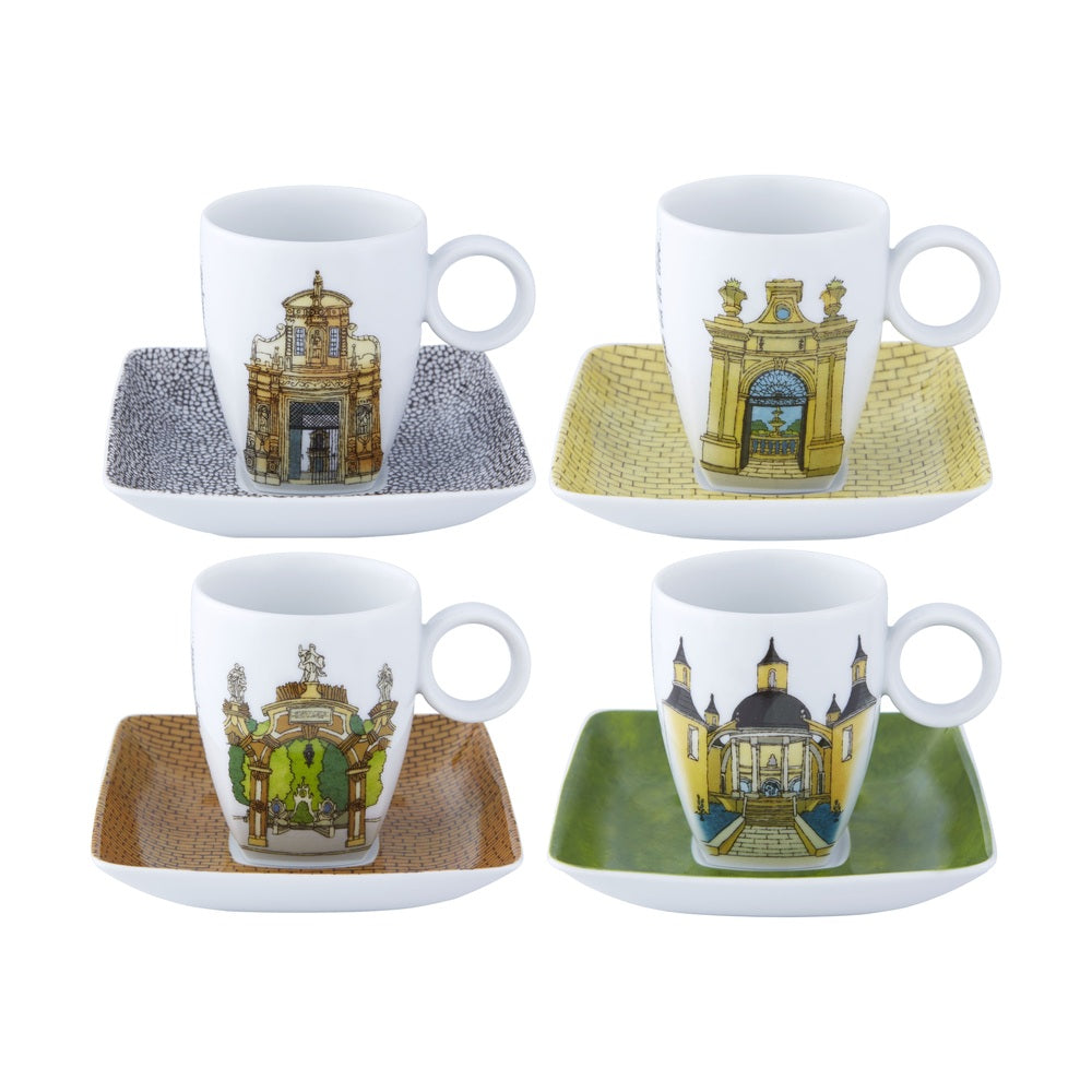 Alma Coimbra; Mix 4 Coffee Cup & Saucer