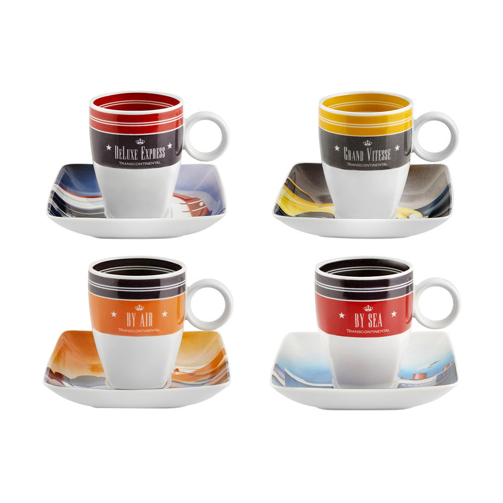 Transcontinental; Mix 4 Coffee Cup & Saucer