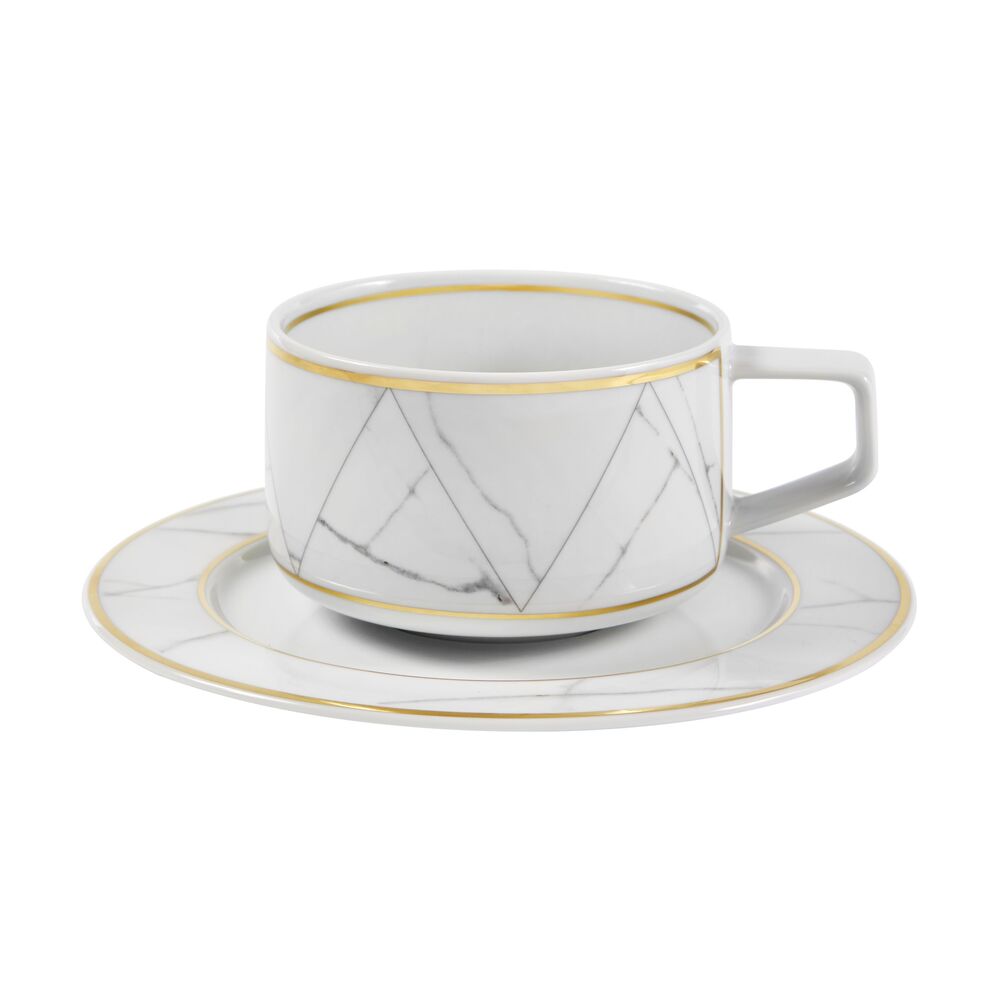 Carrara; Tea Cup & Saucer