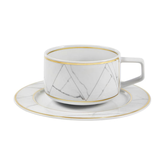 Carrara; Tea Cup & Saucer