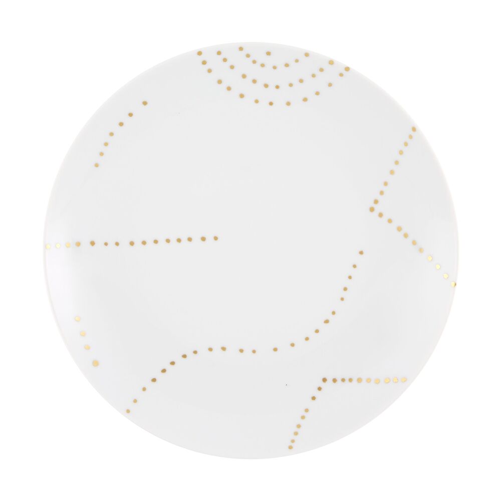 Folkifunki; Dessert Plate; Gold Dots
