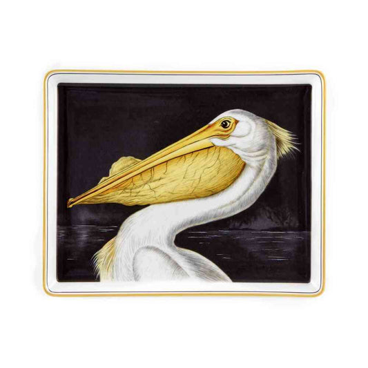 Voo; Decorative Tray; White Pelican