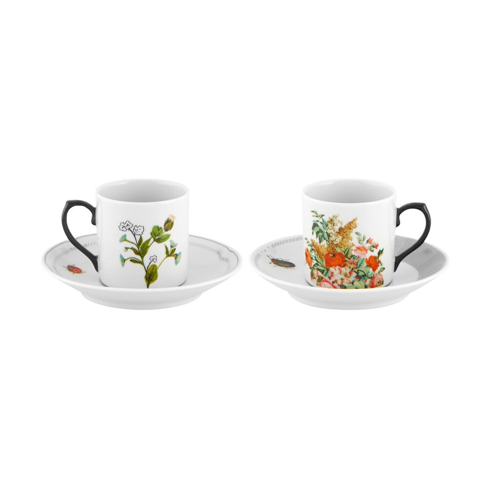 Petites Histoires; Mix 2 Coffee Cup & Saucer