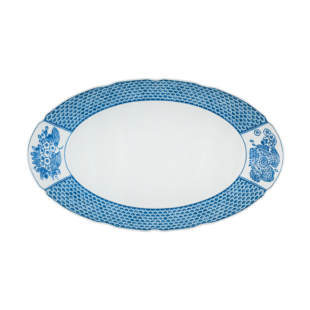 Coralina Blue; Platter; Oval - Large