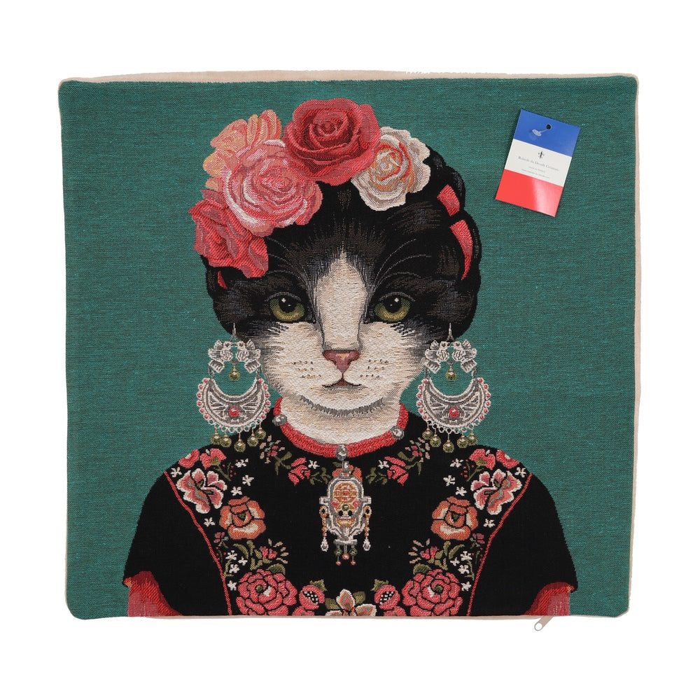 Rolande; Cushion Cover; 45x45cm, Dressed Cat