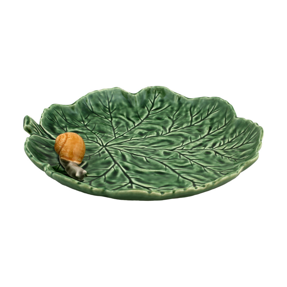 Geranium; Leaf Plate; Snail - Green - Natural