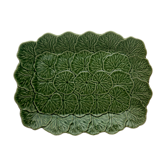 Geranium; Platter; Relief - 39 - Green