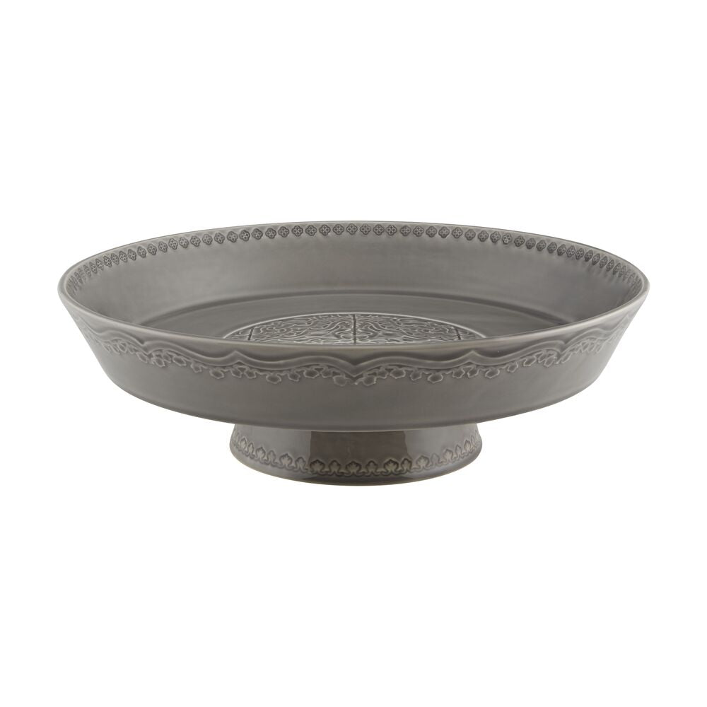 Rua Nova; Footed Fruit Bowl; 35, Anthracite