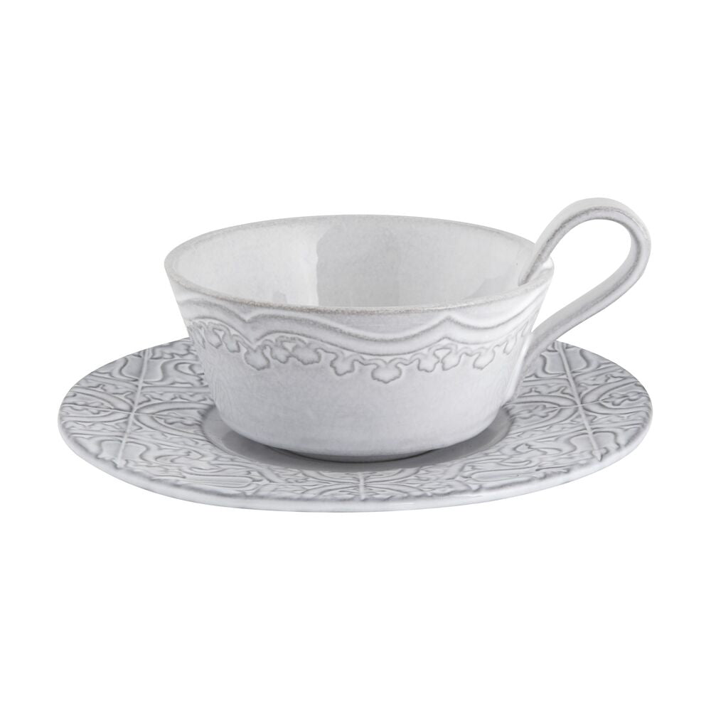 Rua Nova; Tea Cup & Saucer; White Antique