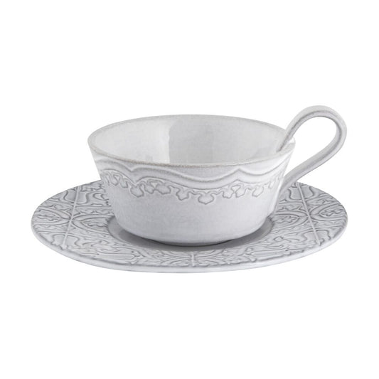 Rua Nova; Tea Cup & Saucer; White Antique