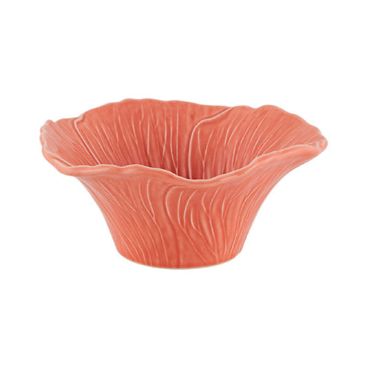 Maria Flor; Bowl; 15.5, Hollyhock, Red