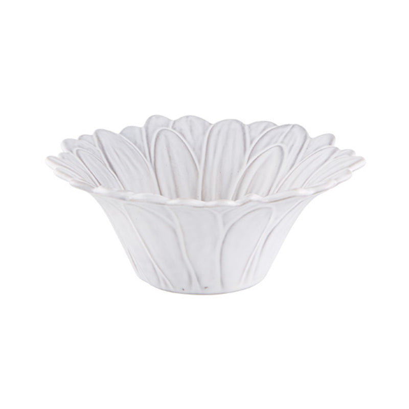 Maria Flor; Bowl; 15.5, Daisies, White
