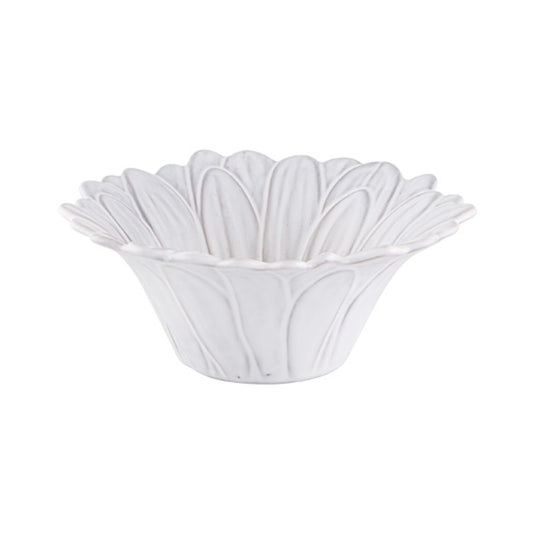 Maria Flor; Bowl; 15.5, Daisies, White