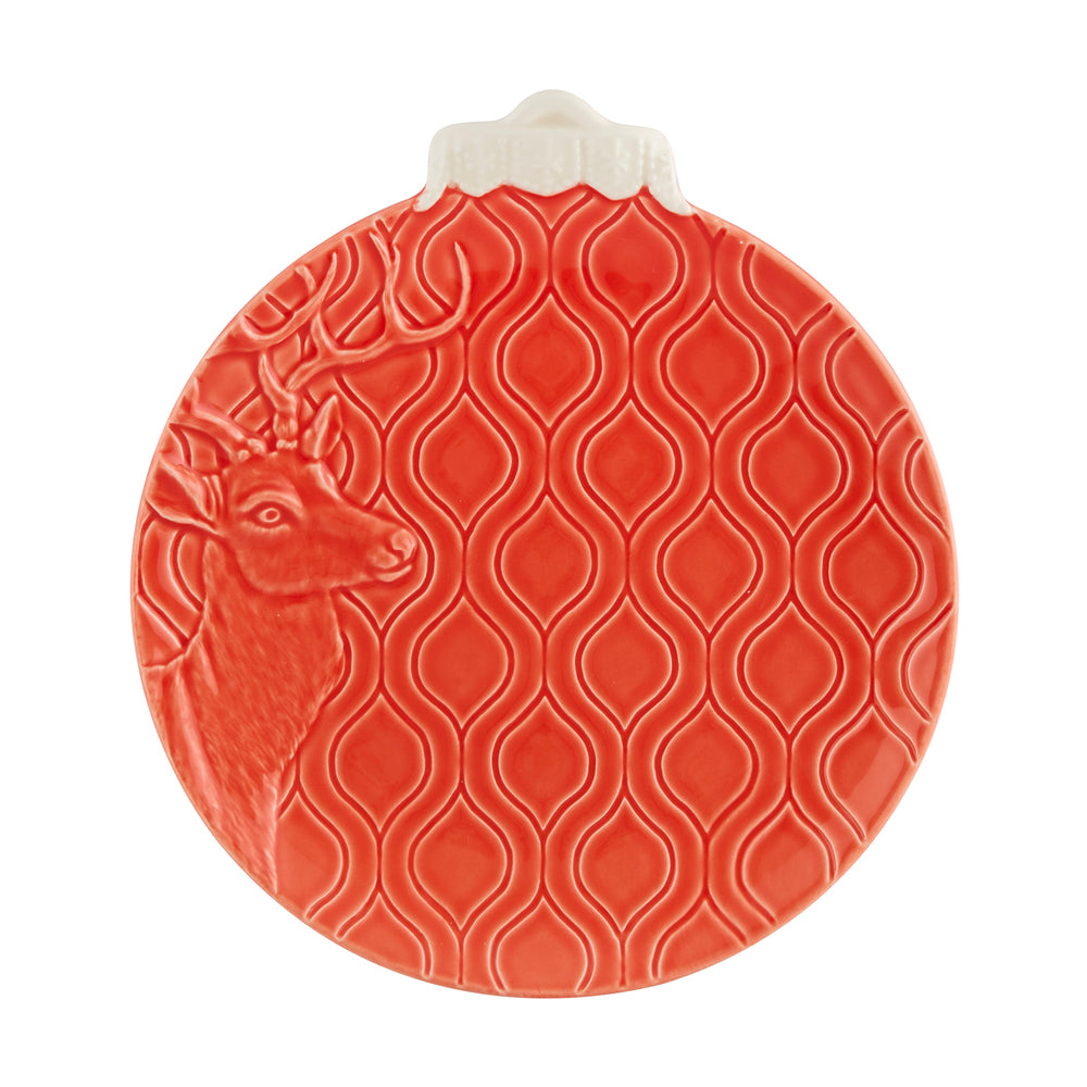 Christmas Ornaments; Dessert Plate; 24.5, Reindeer