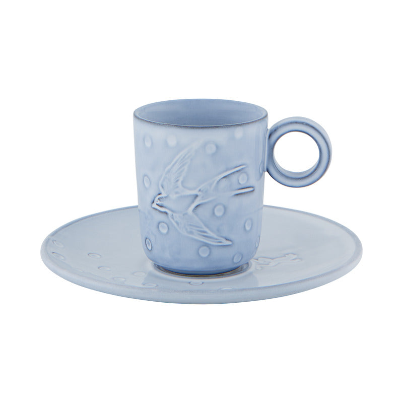 Parody; Coffee Cup & Saucer; White Antique