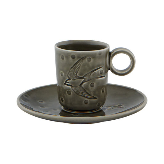 Parody; Coffee Cup & Saucer; Gray
