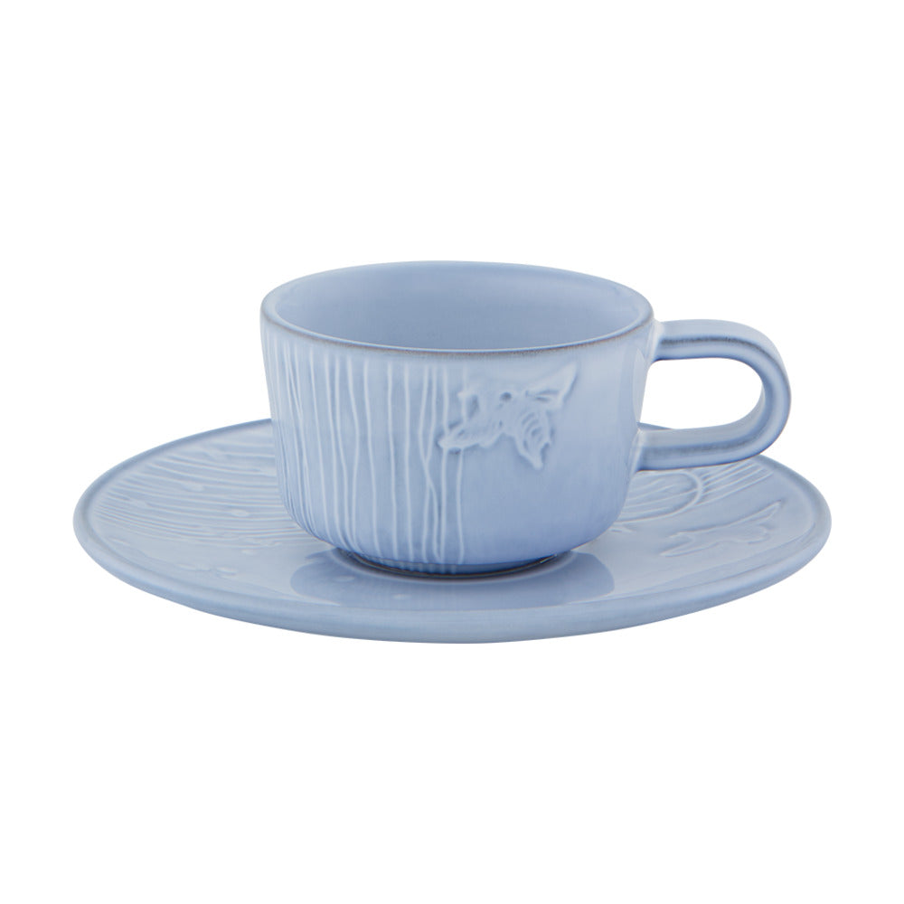 Parody; Tea Cup & Saucer; White Antique