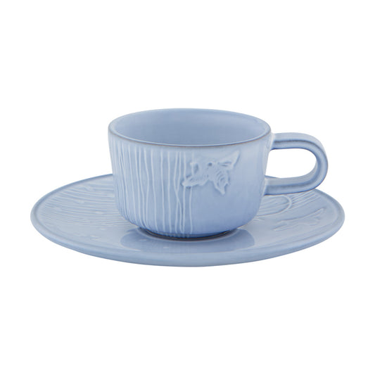 Parody; Tea Cup & Saucer; White Antique