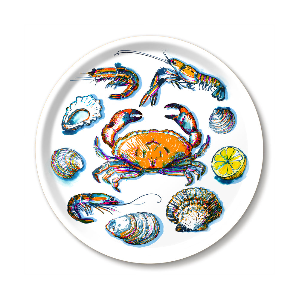 Seafood white; Serving Tray; Ø39 cm - By Michael Angove