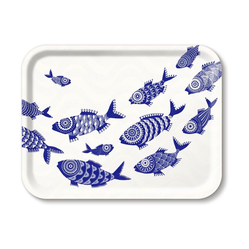 Showl of Fish White; Serving Tray; 43x33cm