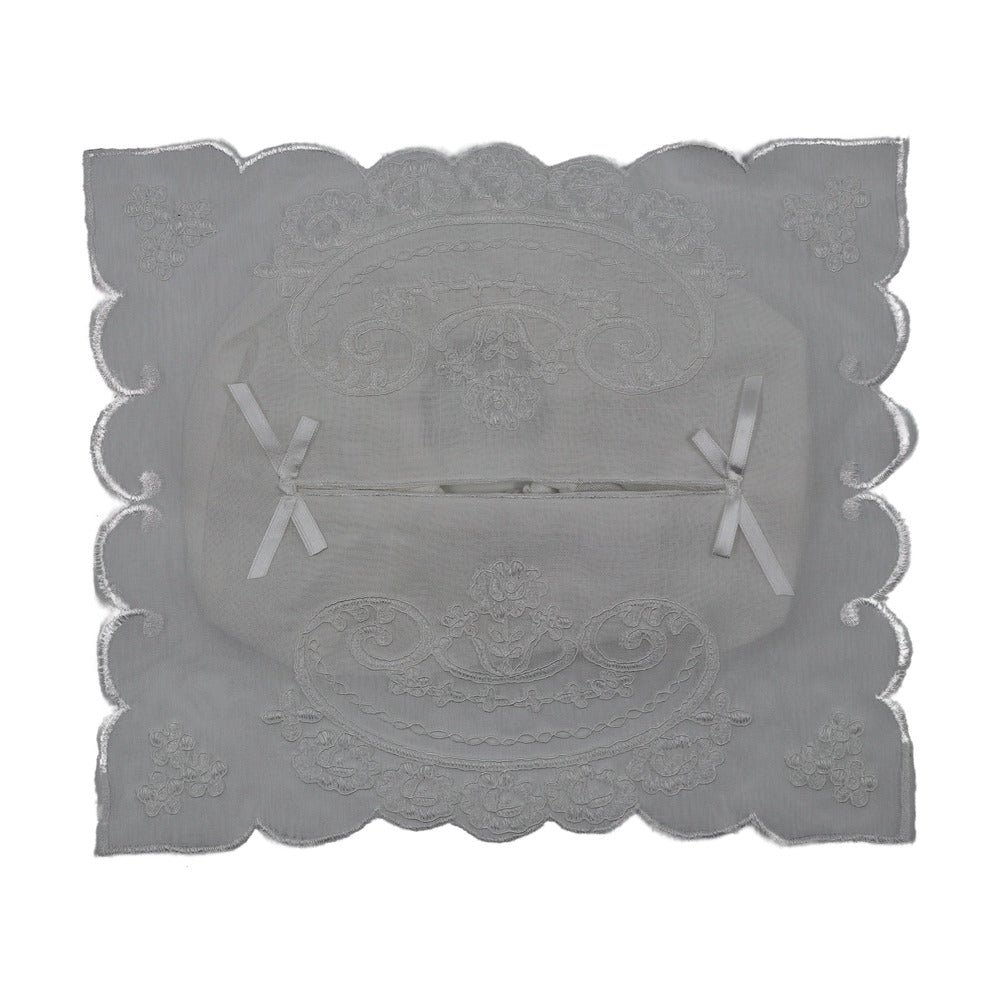 Rolande; Tissue Box Cover; 28x34cm, Dentelle White