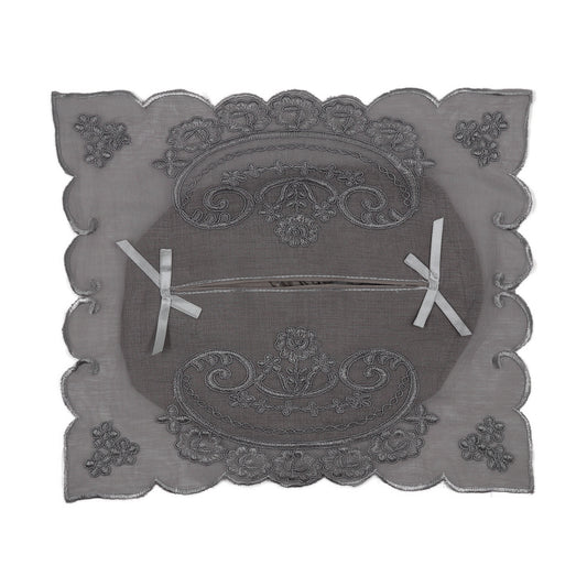 Rolande; Tissue Box Cover; 28x34cm, Dentelle Gray