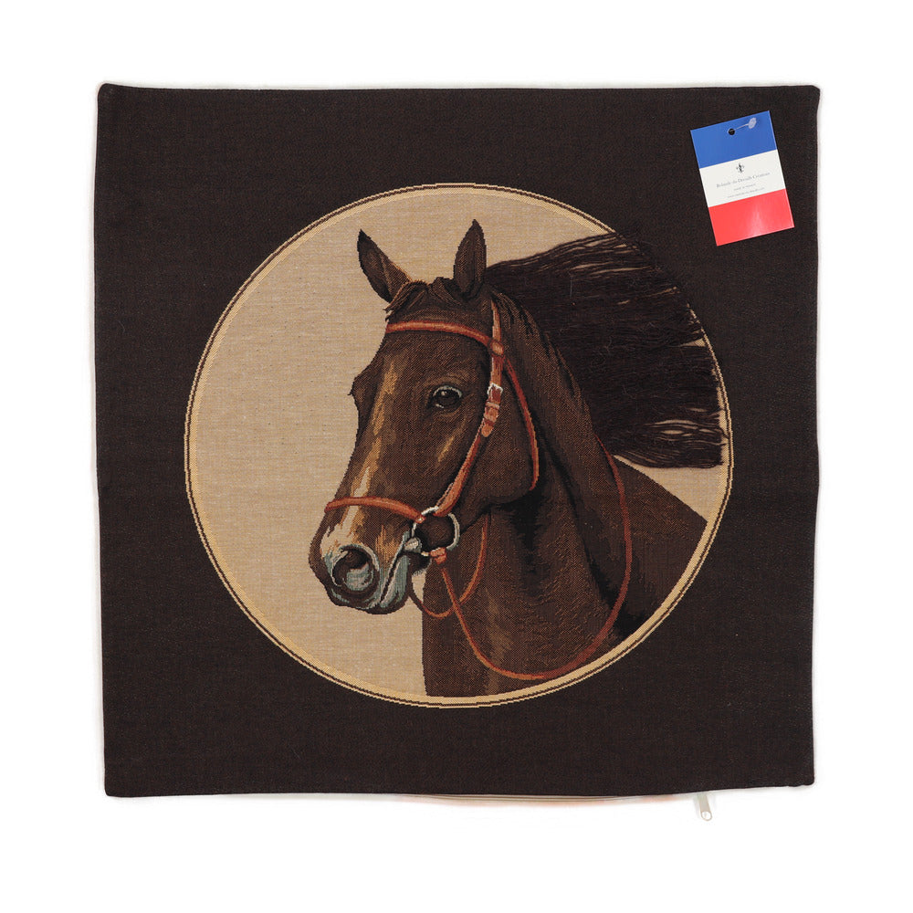 Rolande; Cushion Cover; 45x45cm, Horse, Black, G