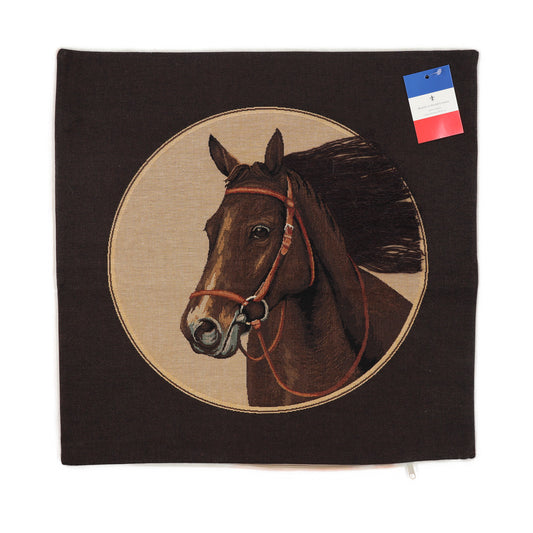 Rolande; Cushion Cover; 45x45cm, Horse, Black, G