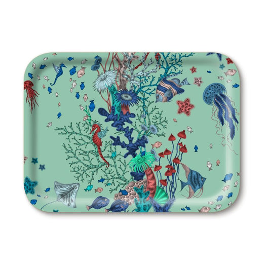 Sea Forest Aqua; Serving Tray; 27x20cm