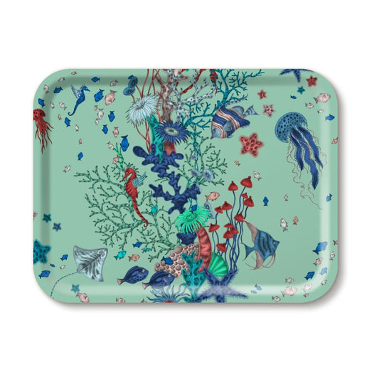 Sea Forest Aqua; Serving Tray; 43x33cm