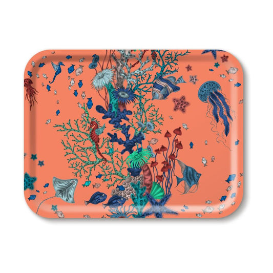 Sea Forest Peach; Serving Tray; 43x33cm
