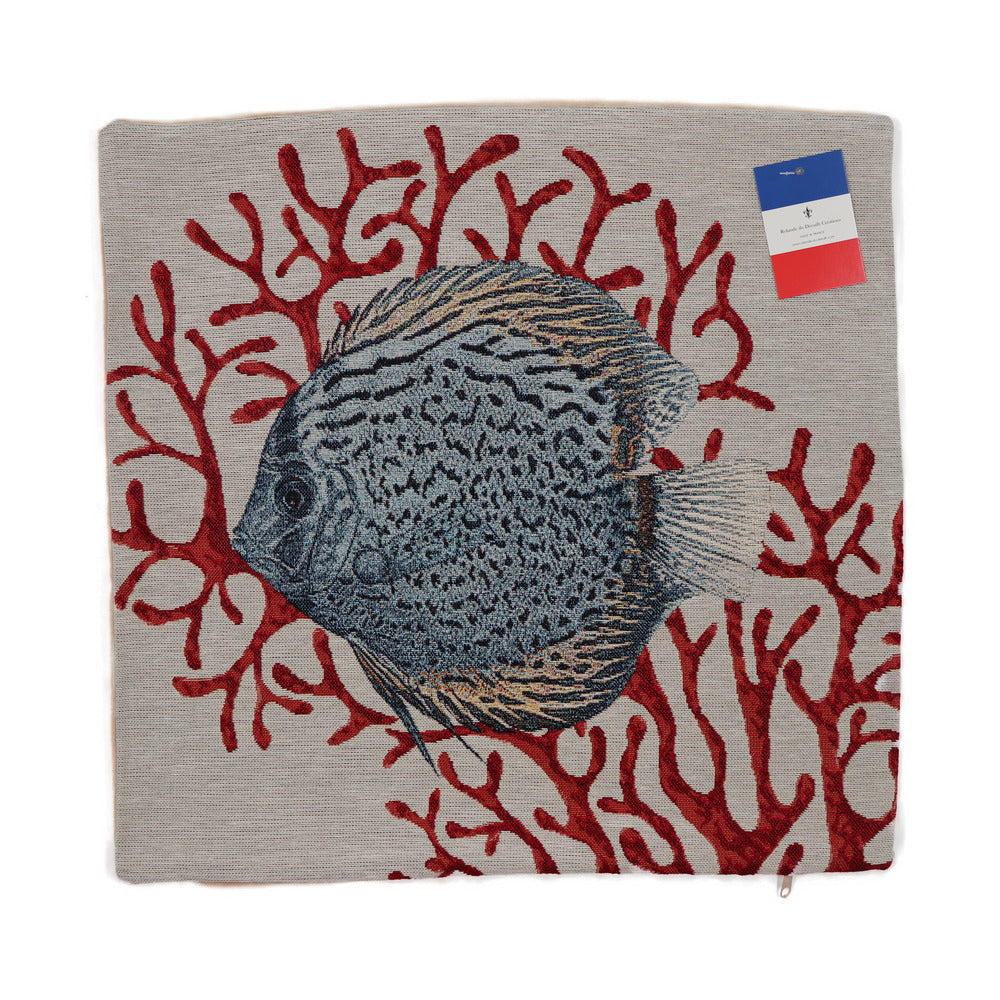 Rolande; Cushion Cover; 44x44cm, Blue Fish